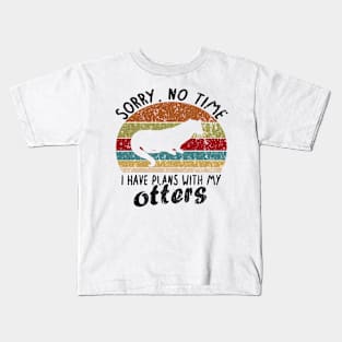 Otter otter vintage pun animal motif Love Kids T-Shirt